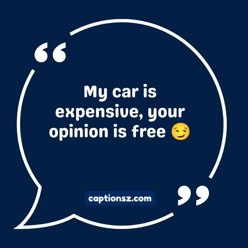 Savage Car Captions for Instagram