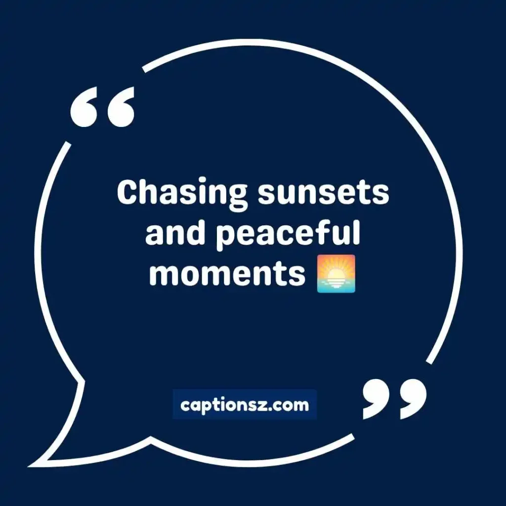 Sunset Instagram Captions in English
