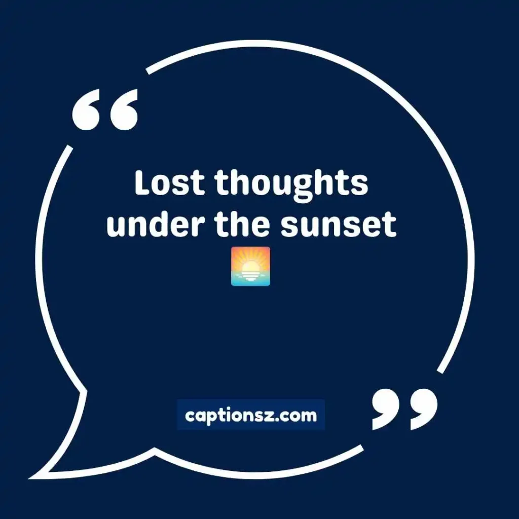 Sunset Sad Captions for Instagram