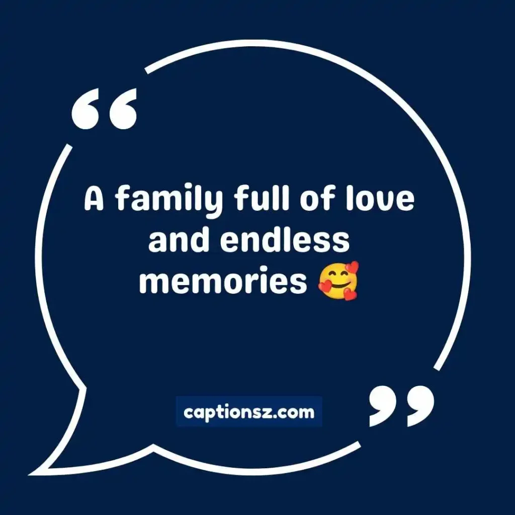 Family Picture Captions in English