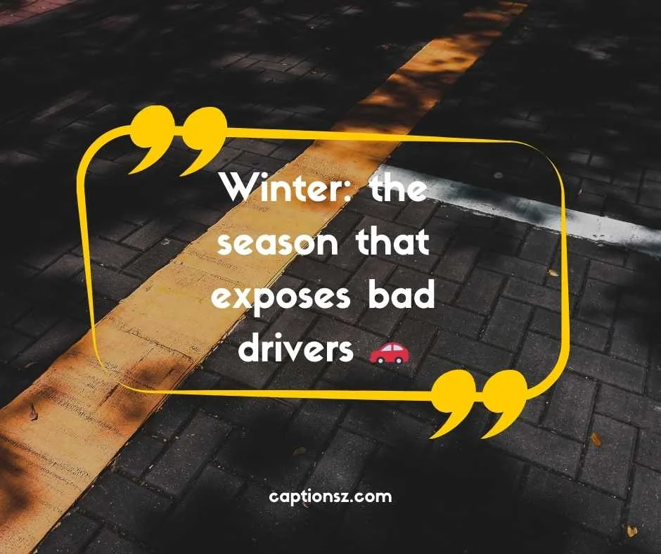 Funny Snow Instagram Captions