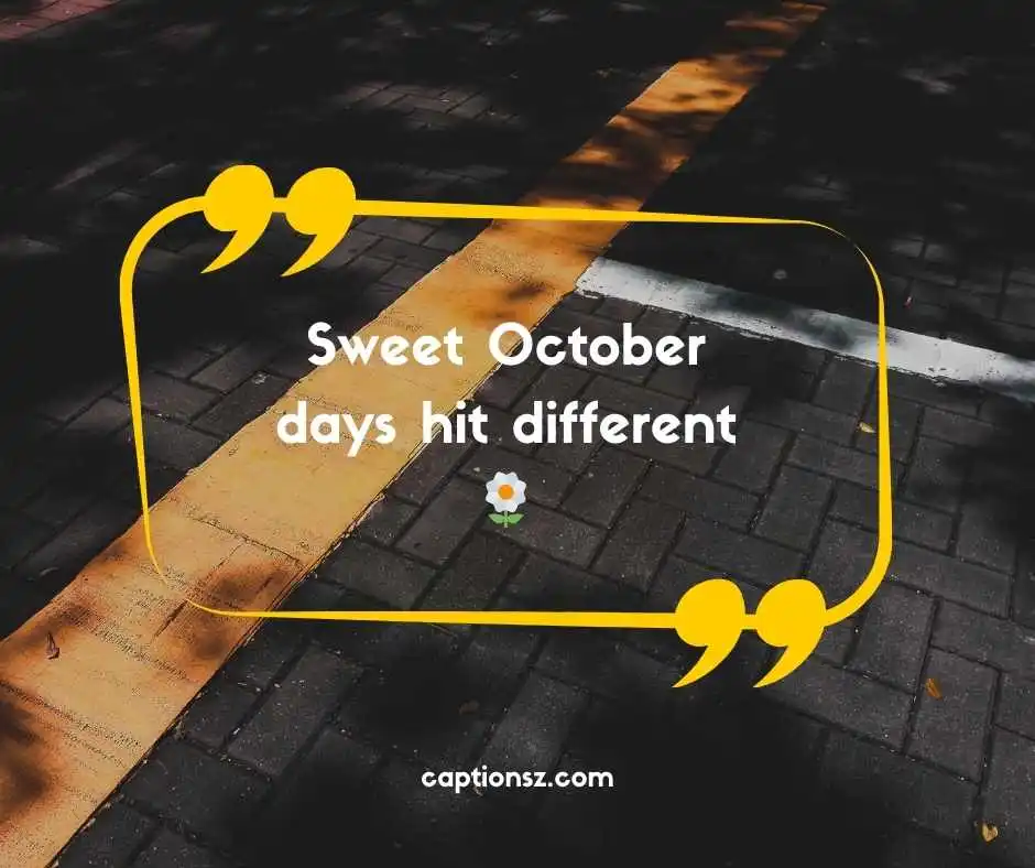 Cute October Instagram Captions