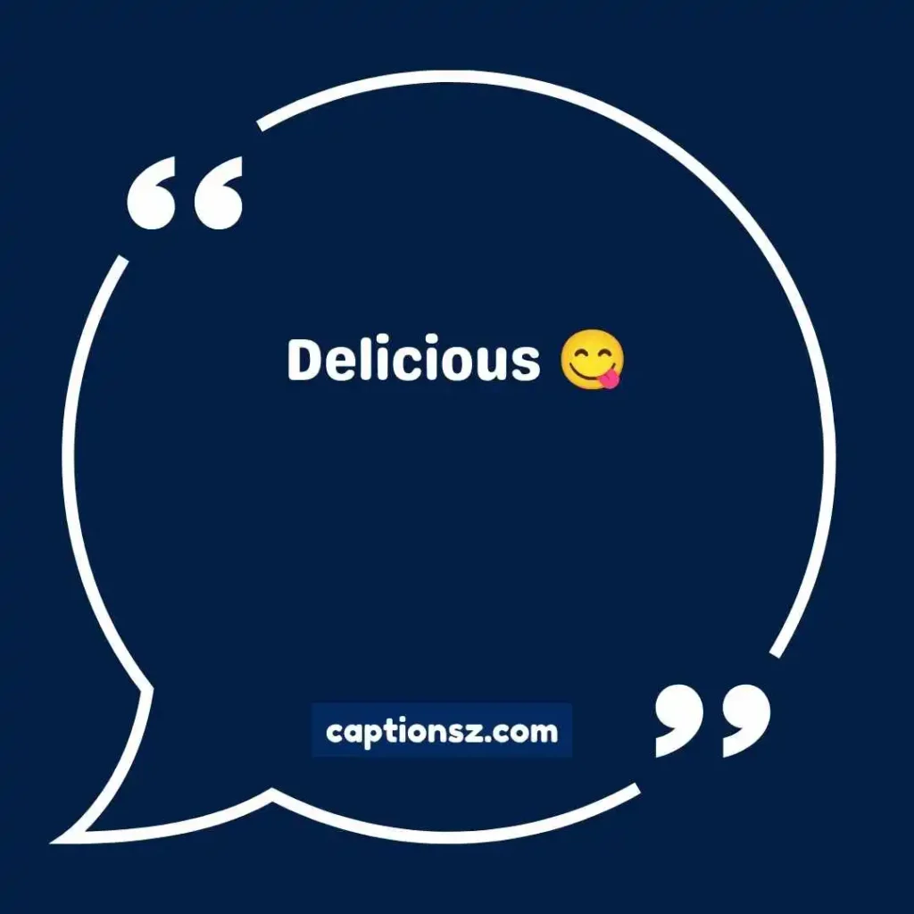Short Food Captions for Instagram One Word